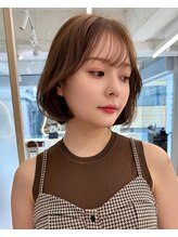 自然な抜け感『韓国ナチュラルボブ』初心者でもお洒落に［前髪カット/ダブルカラー/レイヤー/ボブ/韓国］