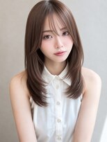 ロイ(Roi)&nbsp;垢抜けレイヤースタイル/シースルーバング/ミルクティーベージュ
