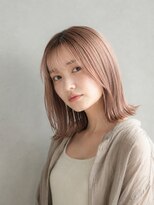 トリニティ(trinity) ブリーチ ダブルカラー ピンクベージュ 結べる長さボブ