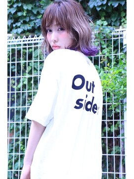 ヘアサロンエムフィス 池袋東口(HAIR SALON M Fe's) ハイトーンウェーブボブ