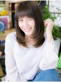 くすみカラー透け感小顔レイヤーミディアムg浦和20代30代40代!