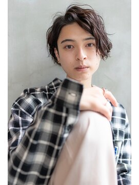 オースティン 流山おおたかの森(AUSTIN) ツイストパーマ七三オールバックマッシュウルフスリークショート