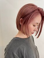 チクロヘアー(Ticro hair) 【TICRO大石】ピンクベージュボブ