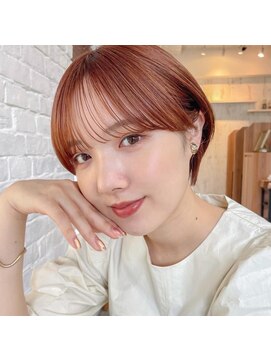 ガーデン オオタカノモリ(garden otakanomori) 透明感暖色カラー×束感ショート×小顔矯正立体カット