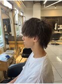 ツイストスパイラルパーマ　マッシュウルフ　メンズウルフ