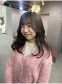  ボブレイヤーカットミディアムヘア韓国ヘア前髪顔まわりカット