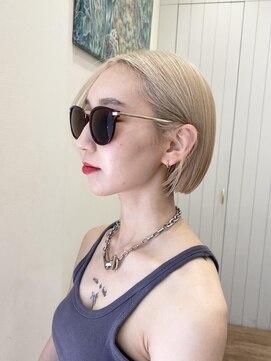 モリオフロムロンドン 大宮店(morio from London) 大人抜け感×ブロンドボブ【金山】