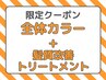 潤いup☆全体白髪染め＋髪質改善トリートメント3980円/寝屋川