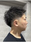 ツーブロショート×バーストフェード