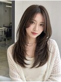 顔周りレイヤーカット_韓国調布ハッシュカット前髪カットウルフ