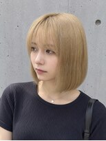アムリタ 三鷹(AMRITA) 韓国ボブ/ミルクティー/ブリーチ/黒染め履歴_シオン