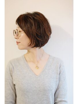 ラトリエコンタン(L´atelier Content) 【L`atelier Content miho】30代40代50代　くせ毛風大人ボブ