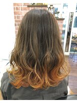 リズ オブ ヘアー(Lis of hair)&nbsp;裾カラー☆グラデーション☆オレンジ