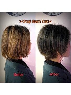 スタジオ アルファプラス 日暮里店(studio α+) ブルーアッシュ×ステップボーンカット♪
