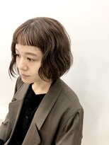 エンドリンク(endlink) 大人ボブ×ショートバング×オレンジ