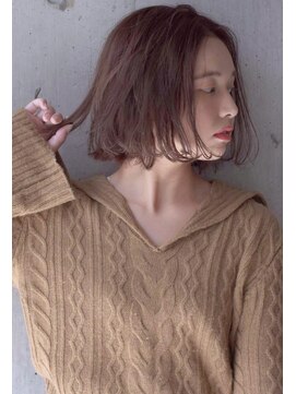 バロンフェム(baLon.fem) 【Stylist 本田愛】リラクシーボブ　チョコレートカラー