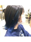 インナーカラー/インナーバング/ロイヤルブルー