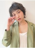 大人可愛い 20代30代 ショート ニュアンスパーマ 耳かけ