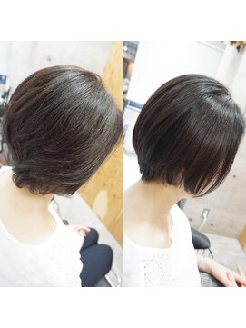 ヘアテリア リュウ 大塚(hair teria ryu) 面を整えてツヤ髪・表面髪質改善ストレート＆グレイカラー