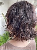 マッシュボブ×パーマ