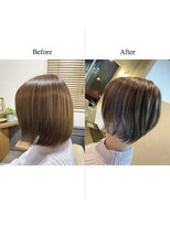 カミケン 清明店(kamiken.)&nbsp;美髪こなれショート大人透明感ベージュ【カミケン清明店】