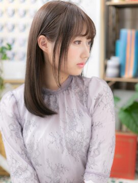 カバーヘアアンドスパ ブリス 浦和(COVER HAIR&SPA bliss) ★艶カラーアッシュブラック内巻きワンカール20代30代40代★10