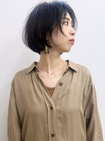 ラウンジ モリオ イケブクロ(Lounge MORIO Ikebukuro)&nbsp;【morio池袋】大人可愛い黒髪前下がりショート♪