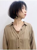 【morio池袋】大人可愛い黒髪前下がりショート♪