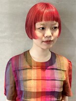 イデア(idea) 【マッシュボブ×レッドカラー】ヘアスナップ・山下