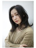 大人ミディアムアッシュブラウン 髪質改善