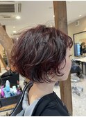 ブリーチなし★チェリーレッド★赤髪★かりあげ女子