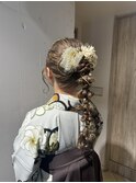 卒業式・袴編みおろしアレンジ