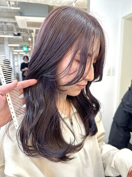 シェノン(Chainon.) ラベンダーカラー ハイライトカラー デザインカラー 博多