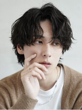 レタッチ バイ フィフス 天神大名(RETOUCH by fifth) 天神10代20代シャドウパーマゆるめメンズマッシュウルフカット