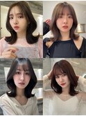 韓国ヘア 顔まわりカット くびれミディアム 【肥田亜沙美】
