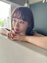 アム(amu)&nbsp;ボブパーマ/パーマロング/オレンジベージュ/デジタルパーマ