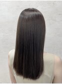 オリーブベージュロングストレート