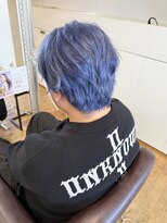ルッツ(Lutz. hair design)&nbsp;12/22【髪質改善ブリーチ】ブルーカラー【千代田彩夏】