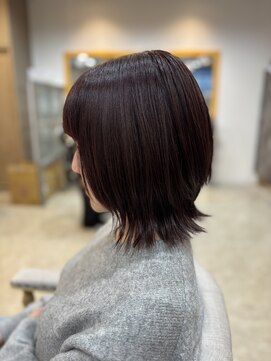 パクタ(PAcuTA.) くびれ外ハネ×ピンクブラウンカラー