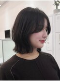 韓国風くびれボブ/顔まわりレイヤーカット/髪質改善