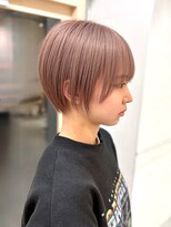 ミィ 浦和(mee) 透明感カラー ボブ 前髪 ショート カラー ブリーチ&ダブルカラー