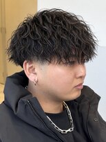 ラスト(LUAST) シャドウパーマメンズテテ風ゆるめパーマ韓国ヘア波巻きツイスト