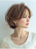 大人ショートボブ白髪ぼかし脱白髪染め30代40代50代60代♪
