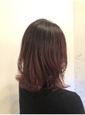 【木梨担当 お客様snap】ミディアムウルフ×バレイヤージュ