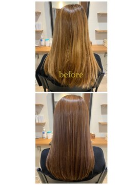 ヘアースパ カラマ(hair spa kalama) 煌水ストレートスタイル　Before After