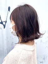 グラッシー センター北店(GLASSI)&nbsp;【縮毛矯正×外ハネボブ】透明感たっぷり★ラベンダーグレージュ