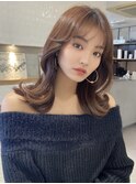 ナチュラル可愛い韓国ヘア＊表参道　ベージュカラー暖色カラー