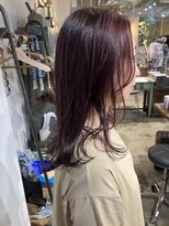 ナルヘアー 越谷(Nalu hair)&nbsp;大人白髪ぼかし/レイヤー×ピンクパープル