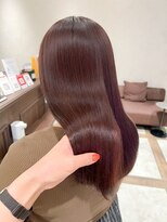 シャンドゥール 栄店(CHANDEUR) ツヤ髪髪質改善縮毛矯正ハイトーンブラウン ストレートロング