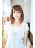 インナーグレージュ/マチルダボブ/前髪/ピンクベージュ/幡ヶ谷
